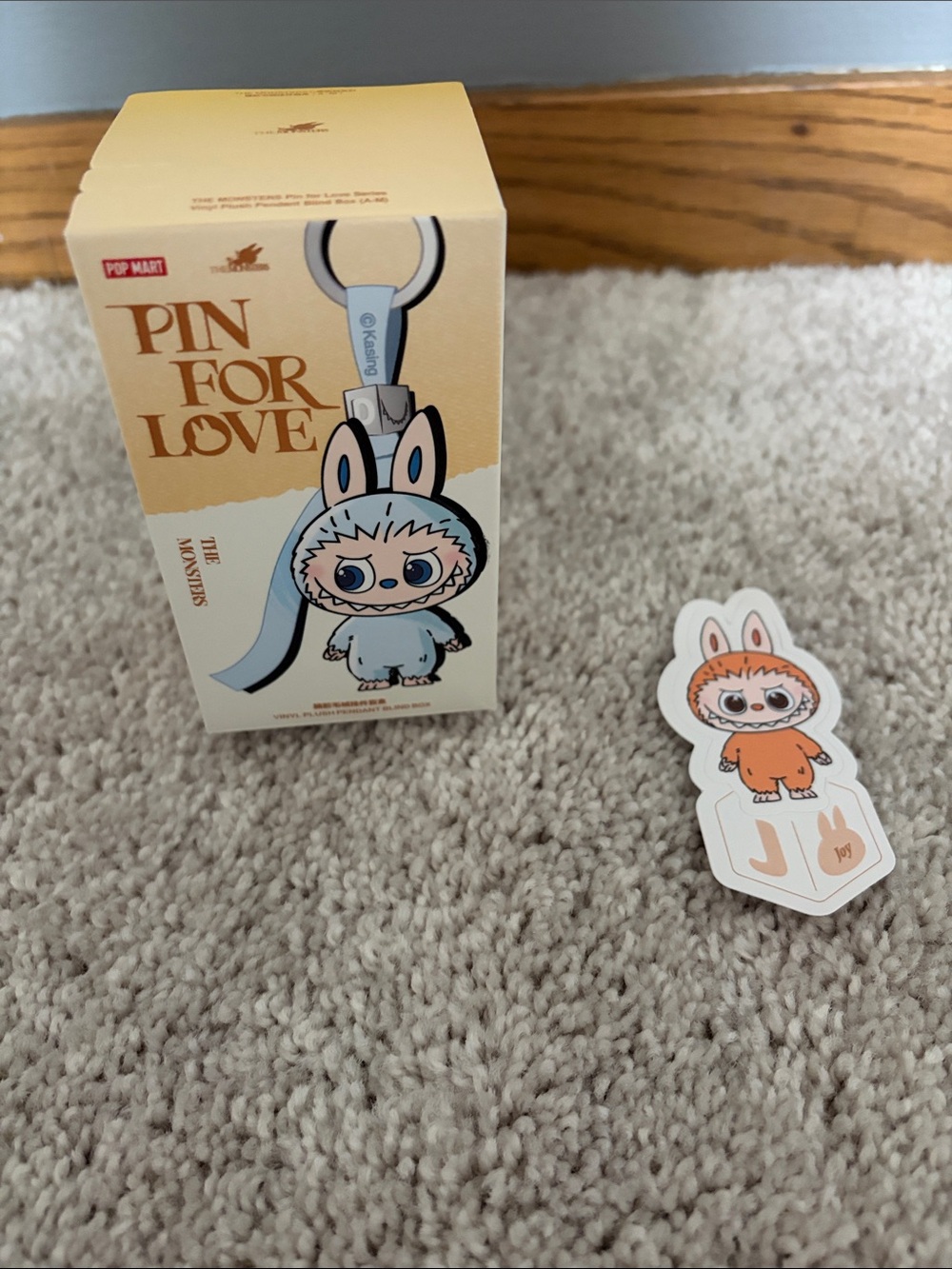Labubu Pin for Love - Orange (Letter J)